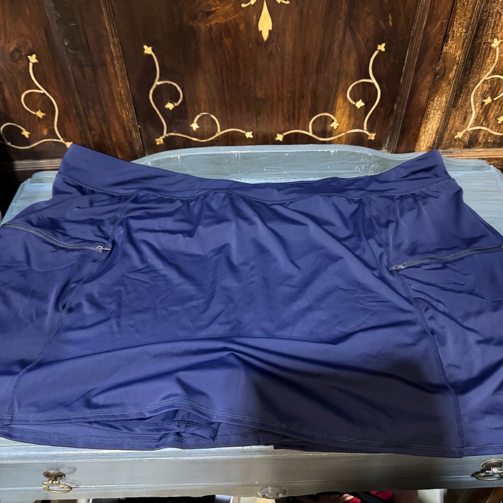 Plus size Navy Blue swim Skort